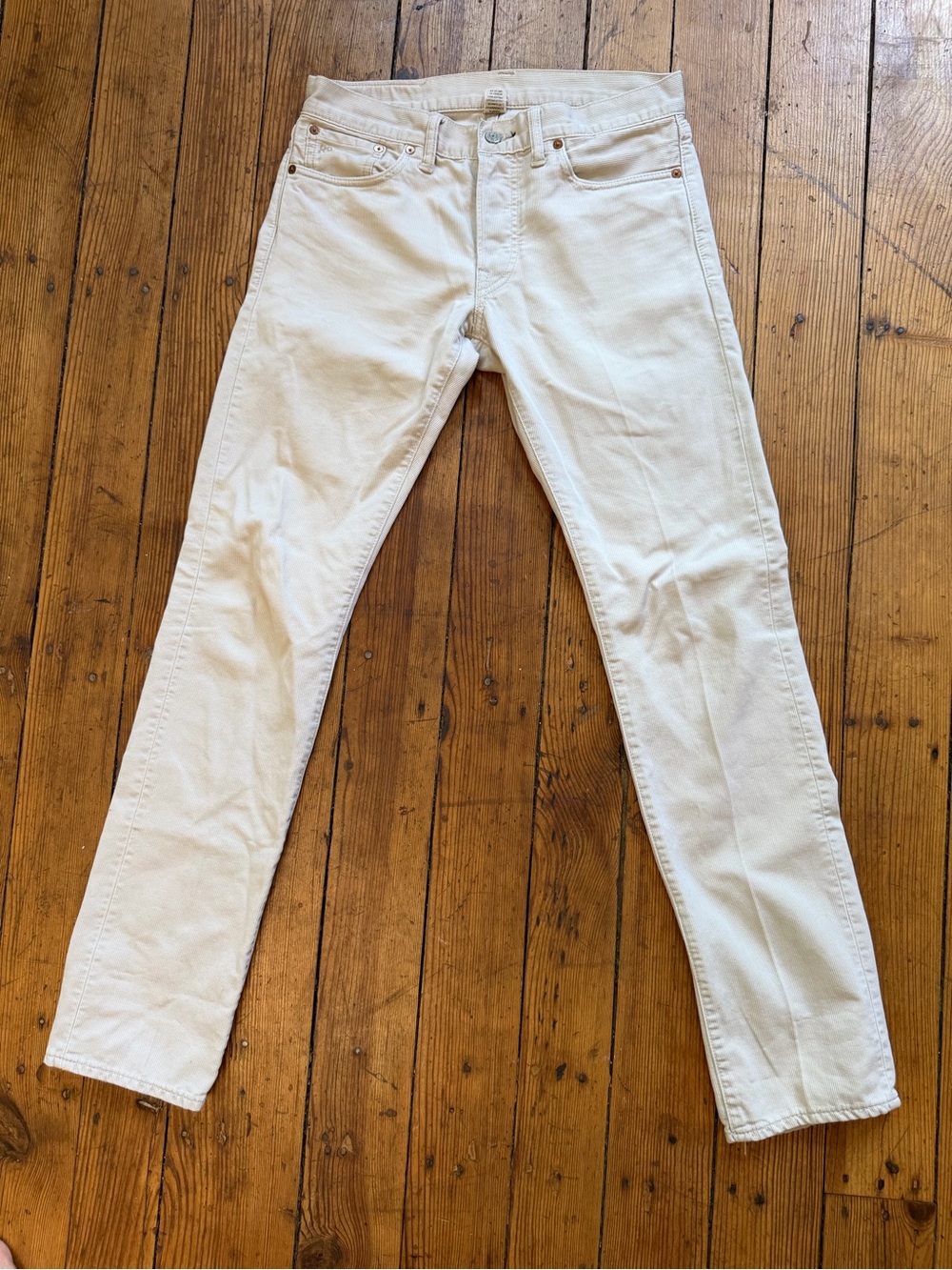 RRL Double RL Ralph Lauren Off-White Slim Fit Jeans Bedford 100% Cotton 30x32
